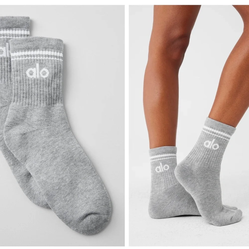 Alo yoga Unisex Half-Crew Throwback Sock